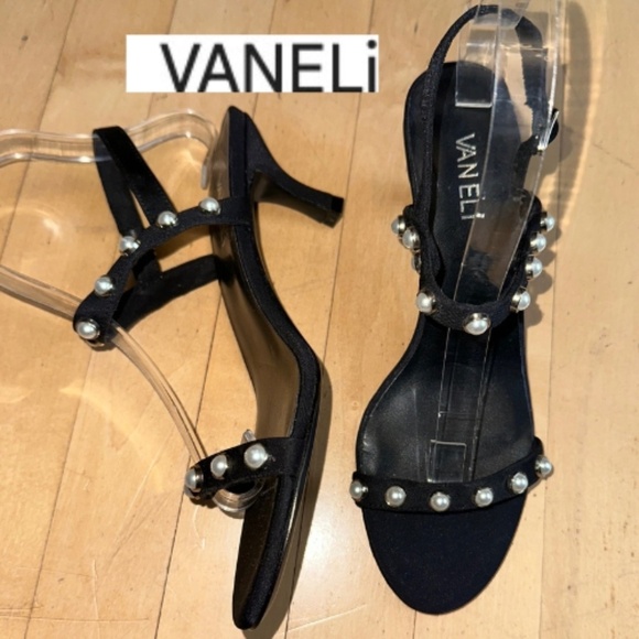 Vaneli Shoes - NWOTVANeLi Black /pearl sandal, 8,  CB2505